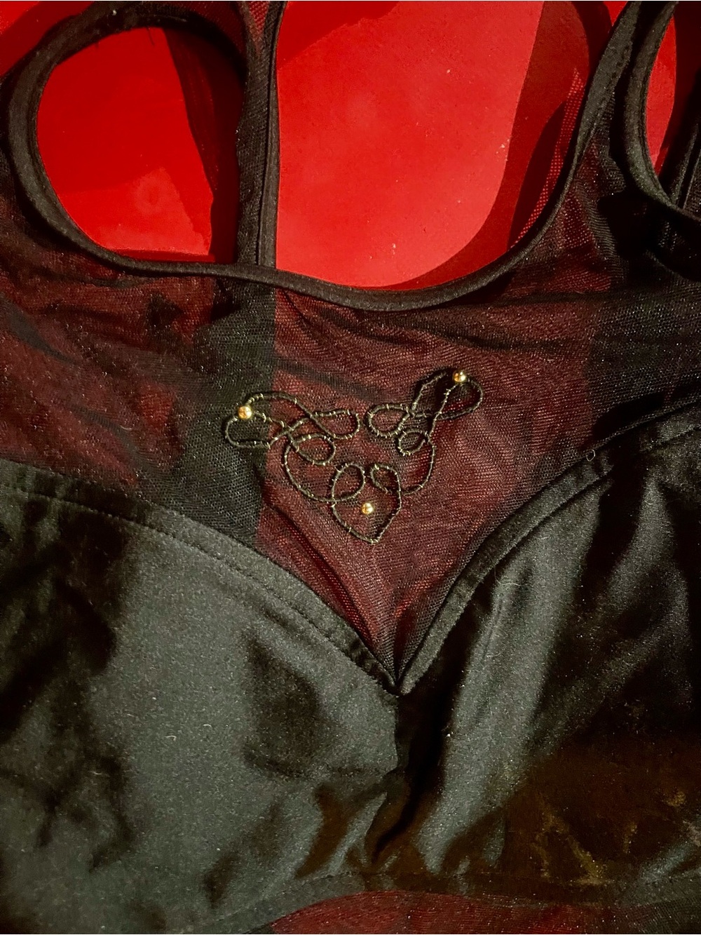 Black Mesh Accent Swimsuit